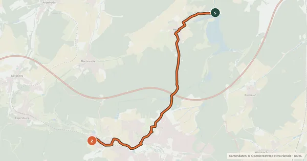 Kartenübersicht der Radroute Radroute 50-62