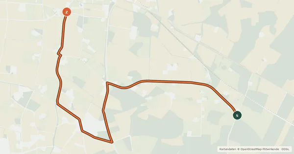 Kartenübersicht der Radroute Radroute 50-87