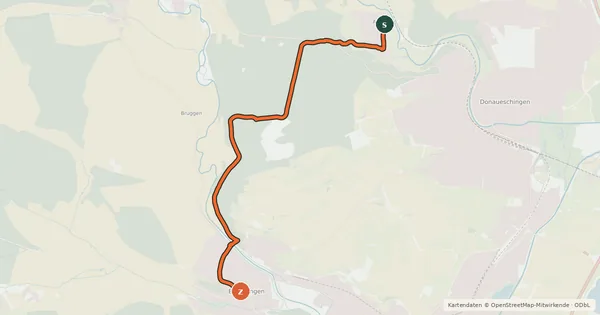 Kartenübersicht der Radroute Radroute 51-52