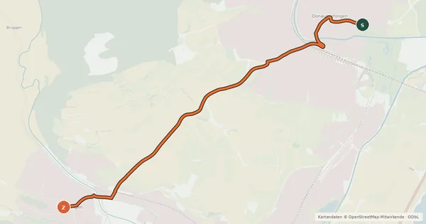 Kartenübersicht der Radroute Radroute 51-53
