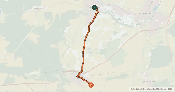 Kartenübersicht der Radroute Radroute 51-60