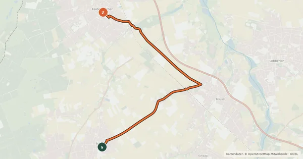 Kartenübersicht der Radroute Radroute 51-62