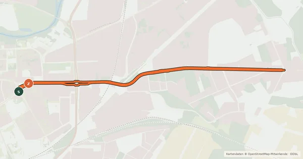 Kartenübersicht der Radroute Radroute 52-58