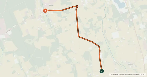 Kartenübersicht der Radroute Radroute 52-69