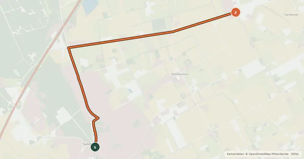 Kartenübersicht der Radroute Radroute 52-78