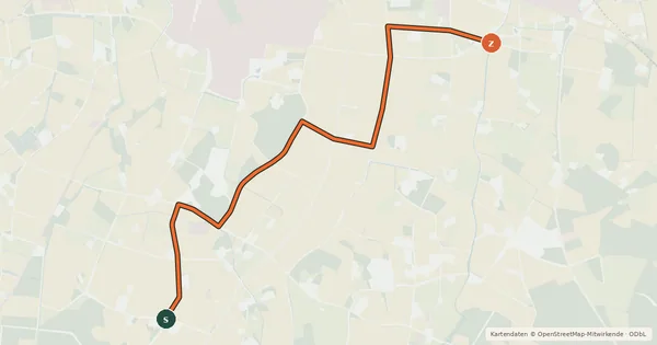 Kartenübersicht der Radroute Radroute 52-87