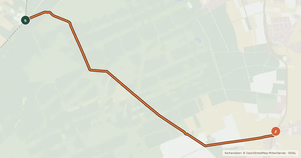 Kartenübersicht der Radroute Radroute 53-59