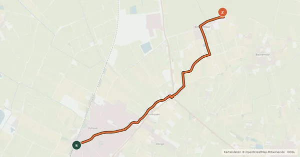 Kartenübersicht der Radroute Radroute 53-70