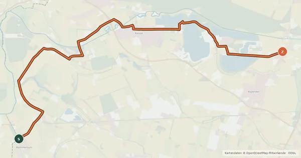 Kartenübersicht der Radroute Radroute 53-92