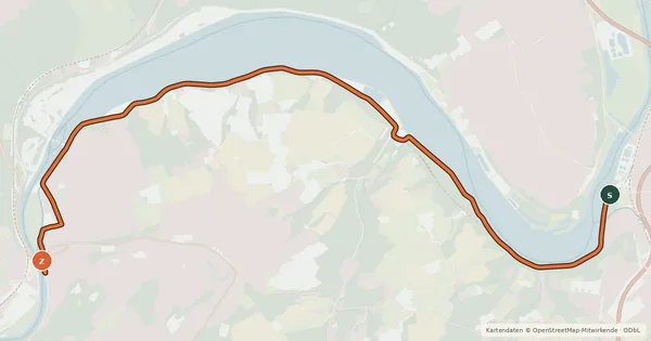 Kartenübersicht der Radroute Radroute 54-83