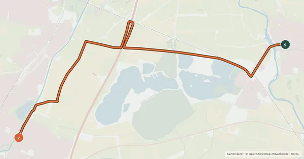 Kartenübersicht der Radroute Radroute 55-59