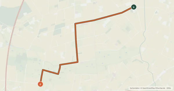 Kartenübersicht der Radroute Radroute 55-70