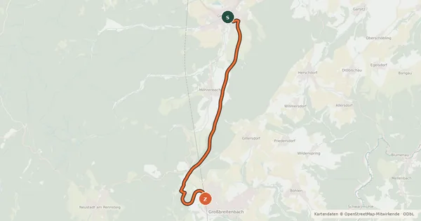 Kartenübersicht der Radroute Radroute 55-72