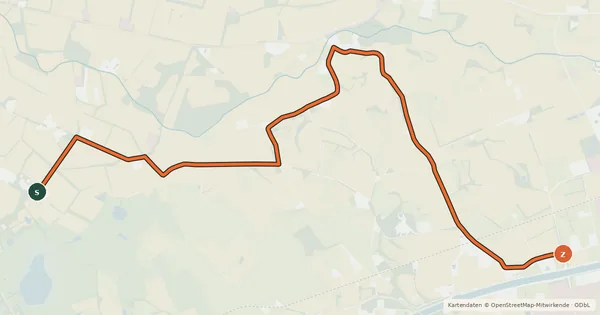 Kartenübersicht der Radroute Radroute 55-75