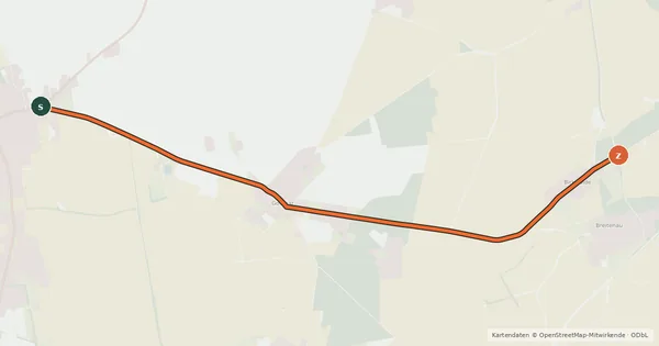 Kartenübersicht der Radroute Radroute 56-64