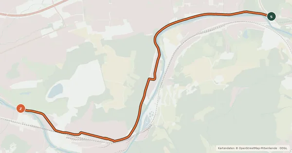 Kartenübersicht der Radroute Radroute 56-72