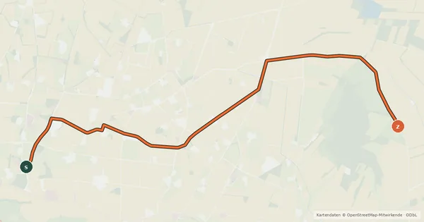 Kartenübersicht der Radroute Radroute 57-59