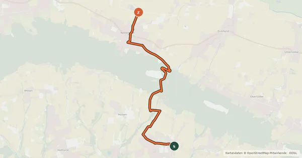 Kartenübersicht der Radroute Radroute 57-75