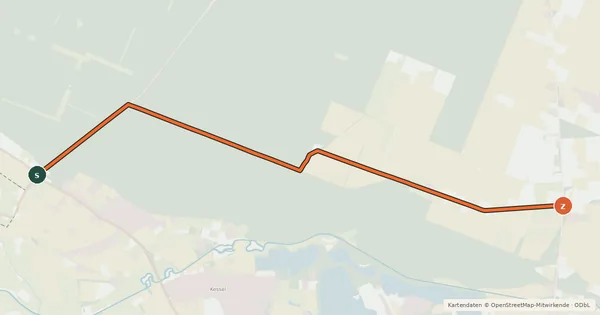 Kartenübersicht der Radroute Radroute 57-93