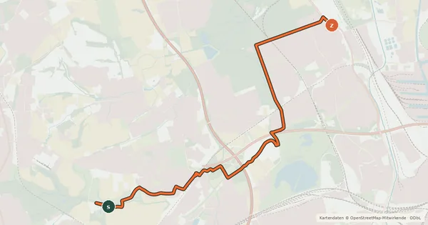 Kartenübersicht der Radroute Radroute 58-62