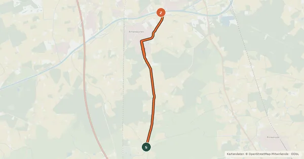 Kartenübersicht der Radroute Radroute 58-63