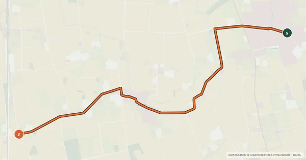 Kartenübersicht der Radroute Radroute 58-71