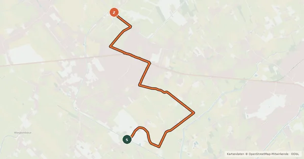 Kartenübersicht der Radroute Radroute 58-98