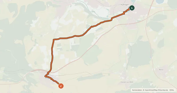 Kartenübersicht der Radroute Radroute 59-60