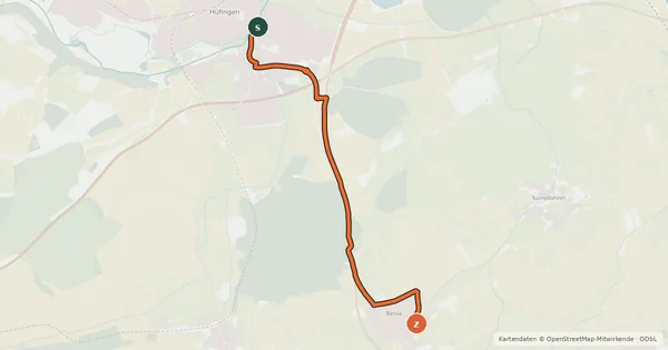 Kartenübersicht der Radroute Radroute 59-62
