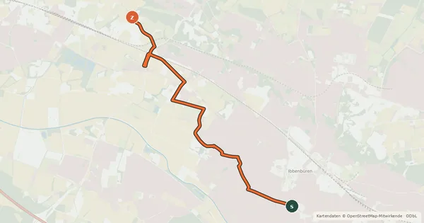 Kartenübersicht der Radroute Radroute 6-7