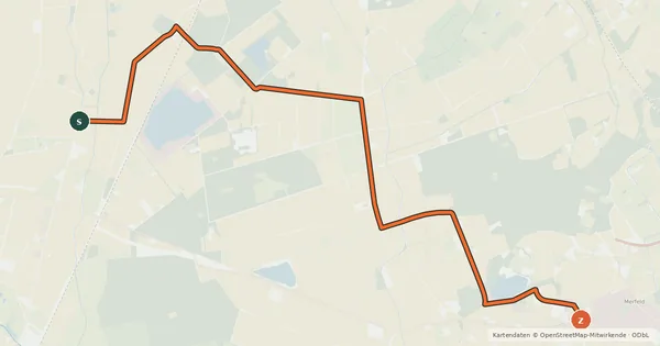 Kartenübersicht der Radroute Radroute 60-70
