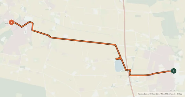 Kartenübersicht der Radroute Radroute 60-79