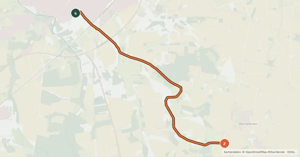Kartenübersicht der Radroute Radroute 60-97