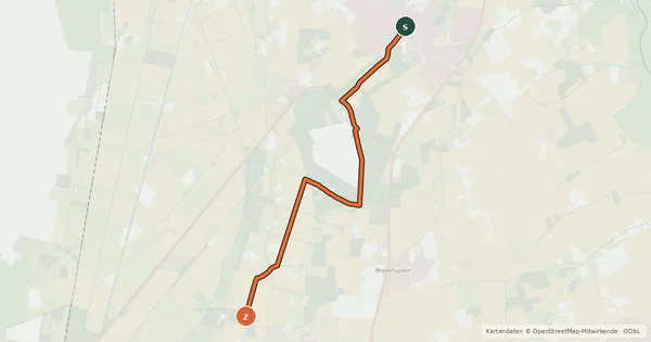 Kartenübersicht der Radroute Radroute 61-66