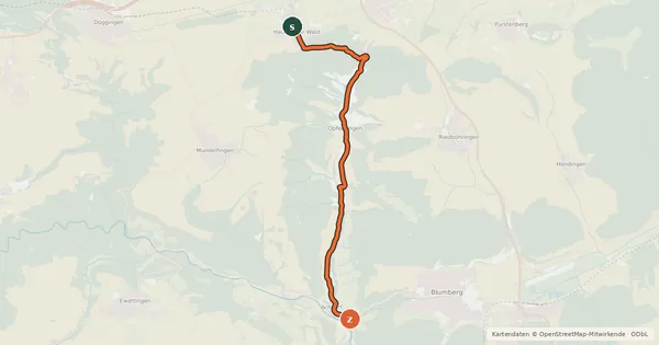 Kartenübersicht der Radroute Radroute 61-68