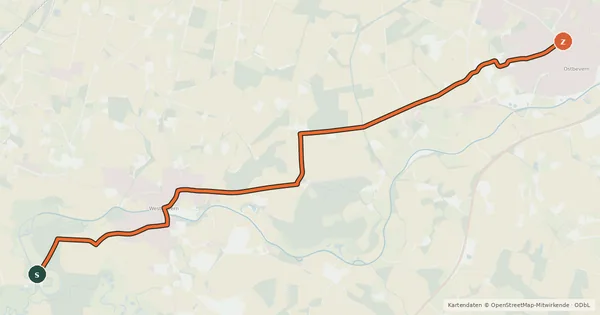 Kartenübersicht der Radroute Radroute 61-68