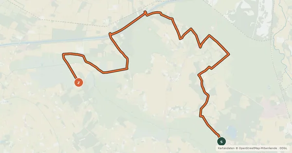 Kartenübersicht der Radroute Radroute 61-81