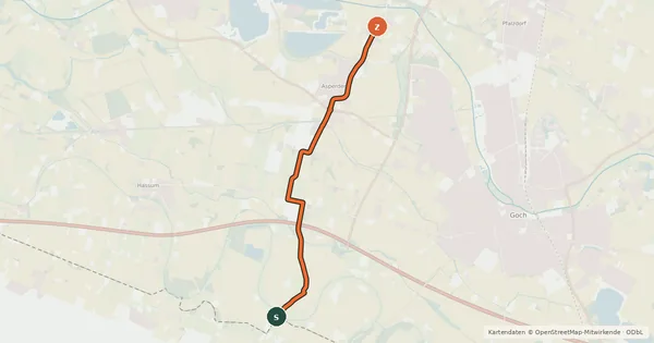 Kartenübersicht der Radroute Radroute 61-92