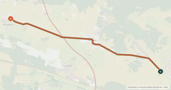 Kartenübersicht der Radroute Radroute 62-63