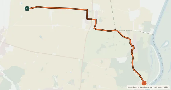 Kartenübersicht der Radroute Radroute 62-63