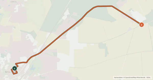 Kartenübersicht der Radroute Radroute 62-75