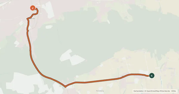 Kartenübersicht der Radroute Radroute 62-77