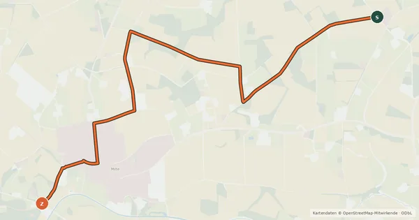 Kartenübersicht der Radroute Radroute 62-94
