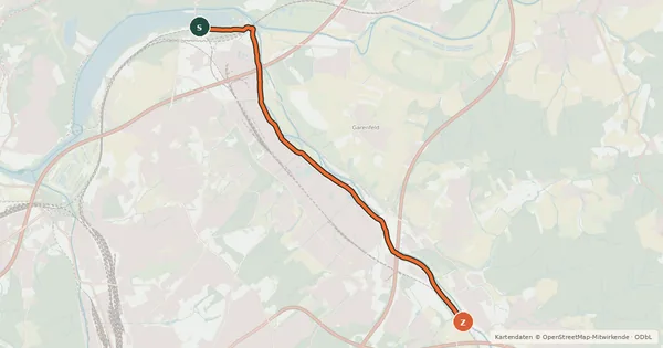 Kartenübersicht der Radroute Radroute 63-64