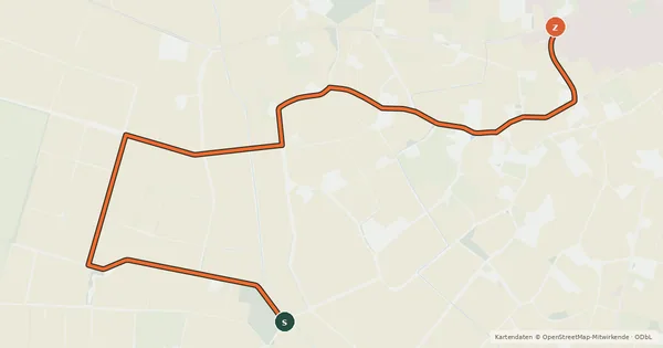 Kartenübersicht der Radroute Radroute 63-70