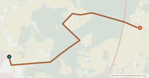 Kartenübersicht der Radroute Radroute 65-67