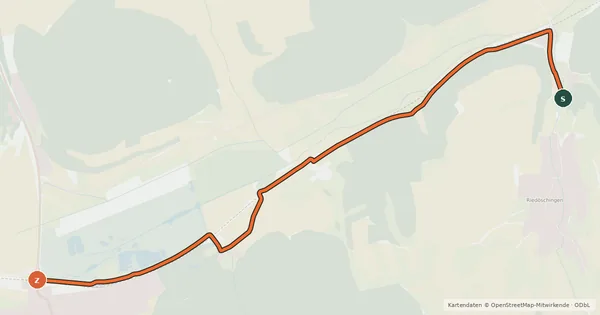 Kartenübersicht der Radroute Radroute 66-67
