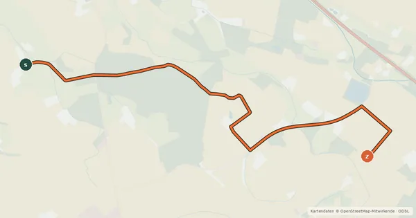 Kartenübersicht der Radroute Radroute 66-67