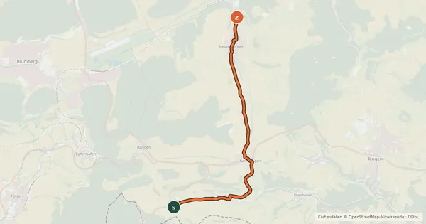Kartenübersicht der Radroute Radroute 66-70