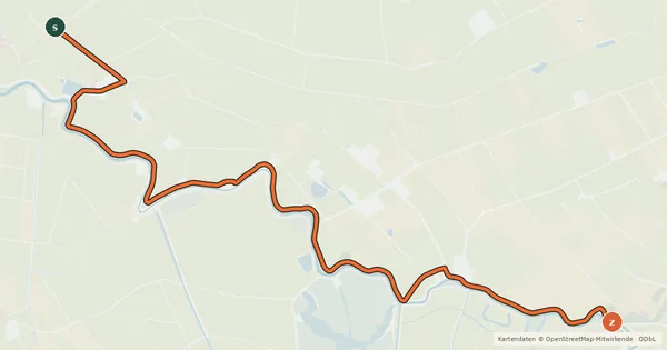 Kartenübersicht der Radroute Radroute 67-68